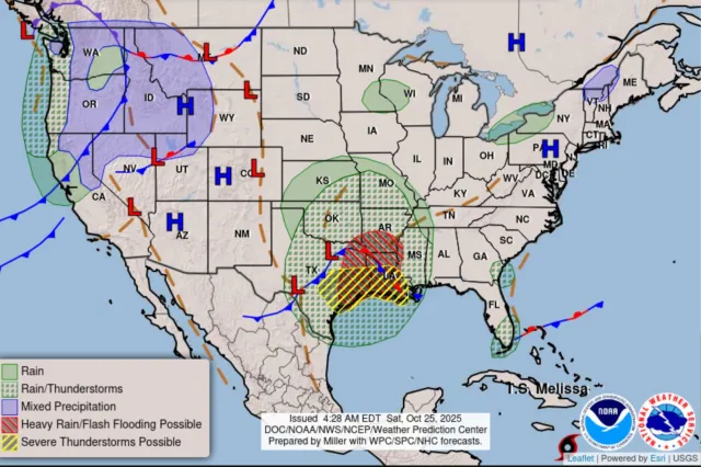 Map Shows States At Risk of Flooding Amid Severe Storms - Newsweek