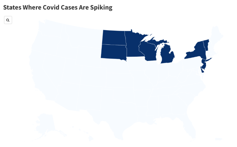 States Where COVID Cases Spiking With Stratus, Nimbus Strains