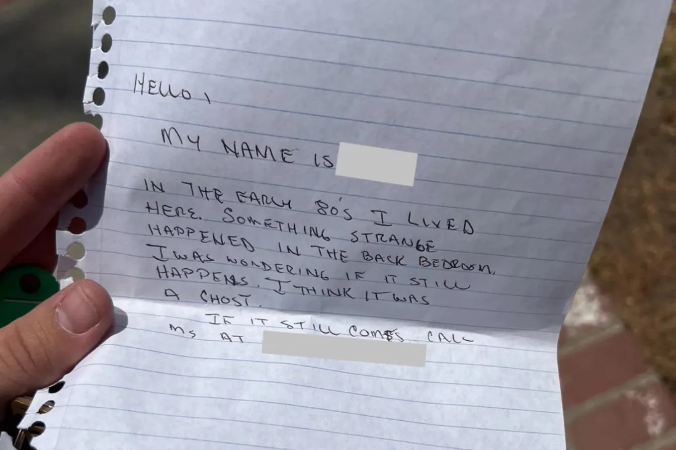 Note Left at Renter’s Door by Stranger Reveals Chilling Secret From ...