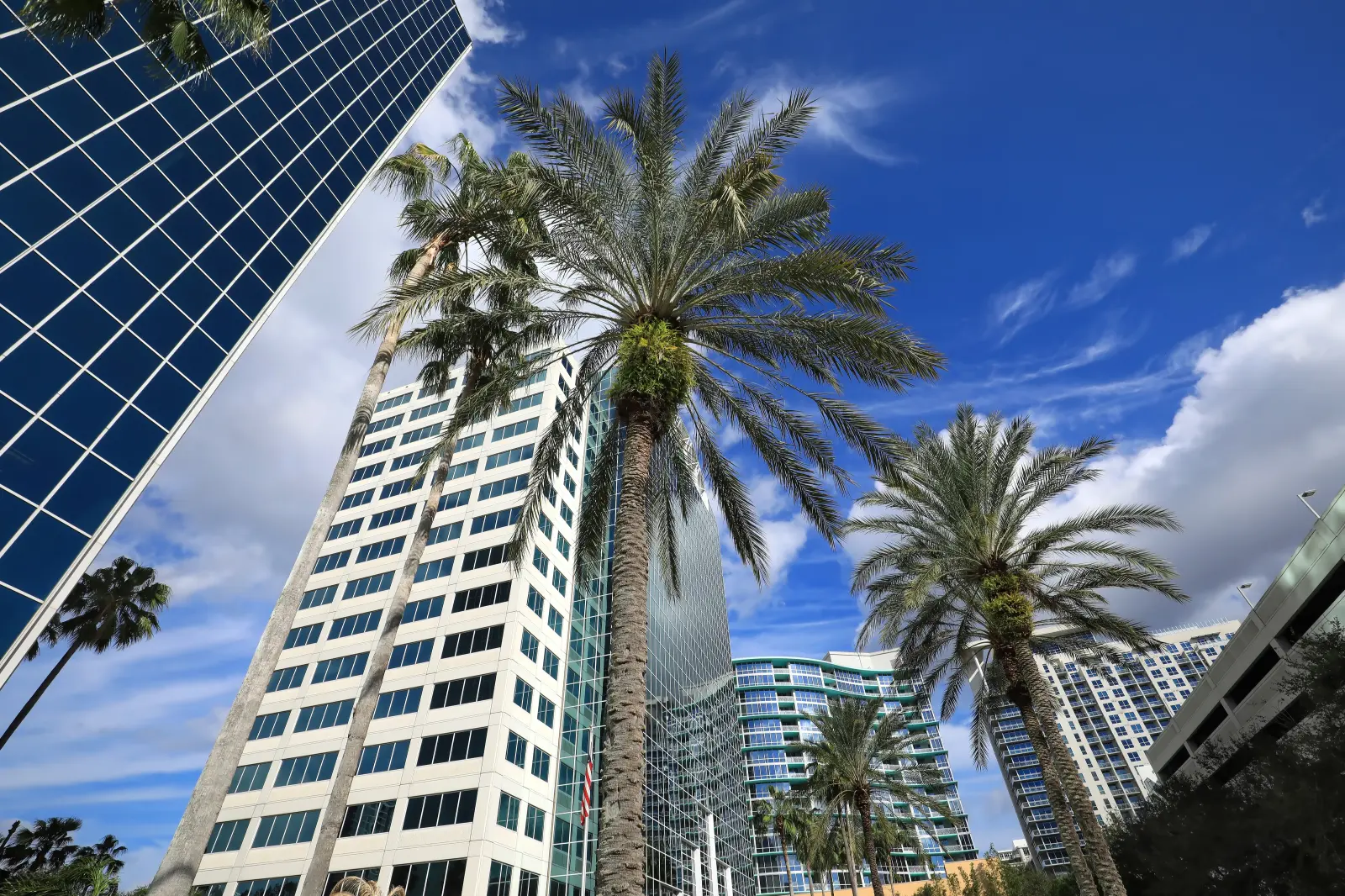 High-rise buildings in Orlando, Florida.
