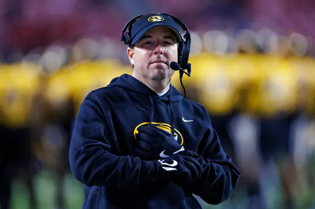 missour coach eli drinkwitz during college football game