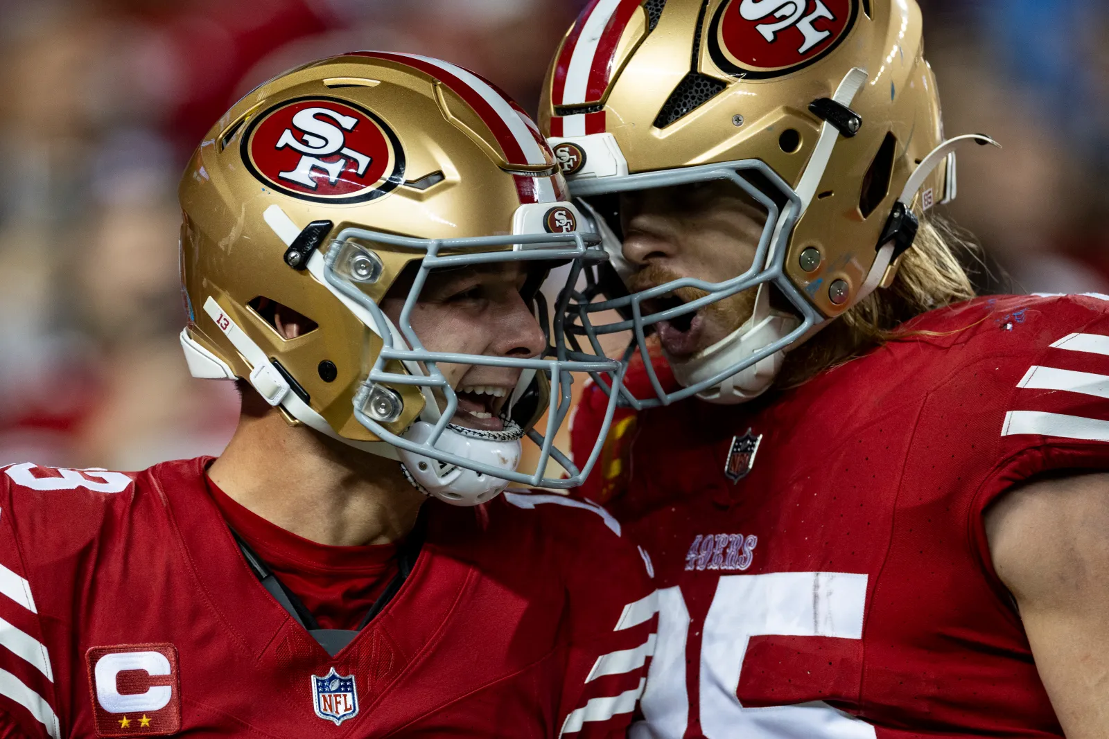 brock purdy and george kittle 49ers
