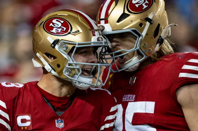 brock purdy and george kittle 49ers