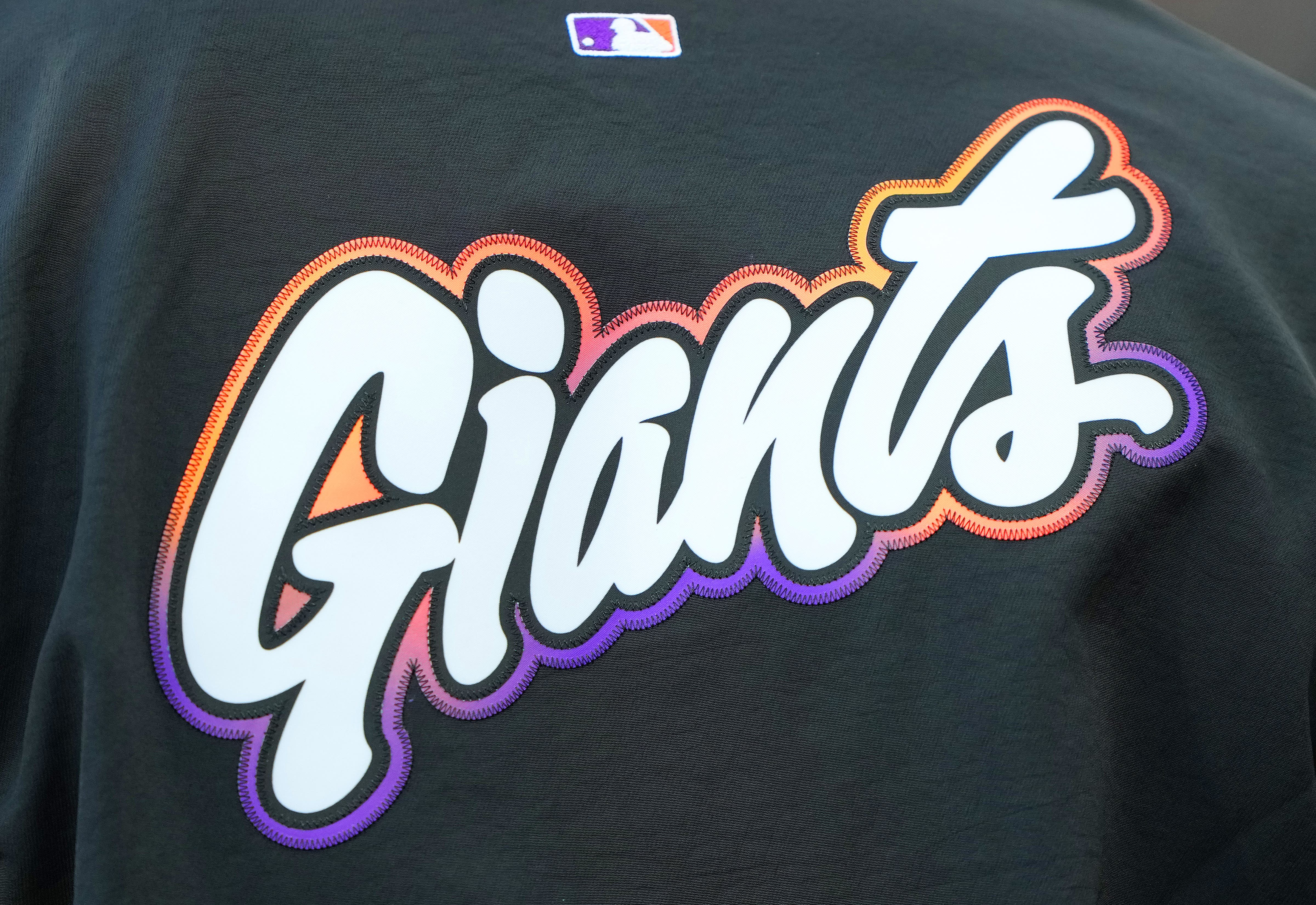 Oracle Park, San Francisco Giants stadium with city connect logo detail