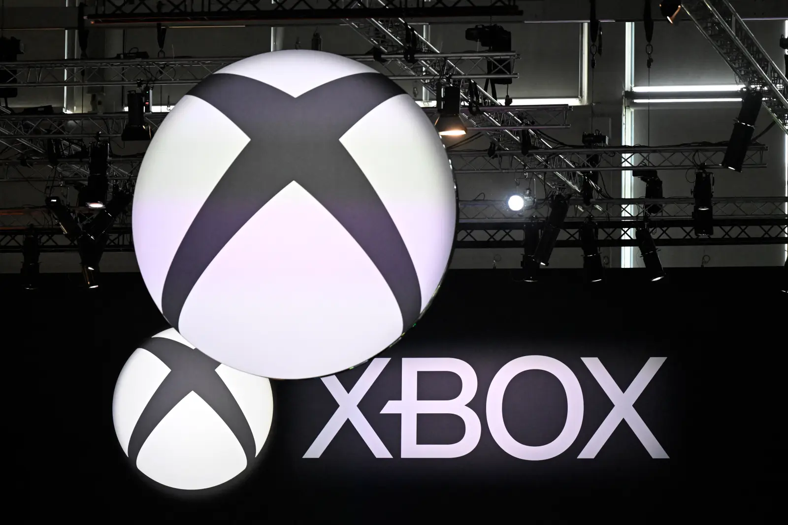 Logo Xbox lors du salon Gamescom en Allemagne en août 2025.