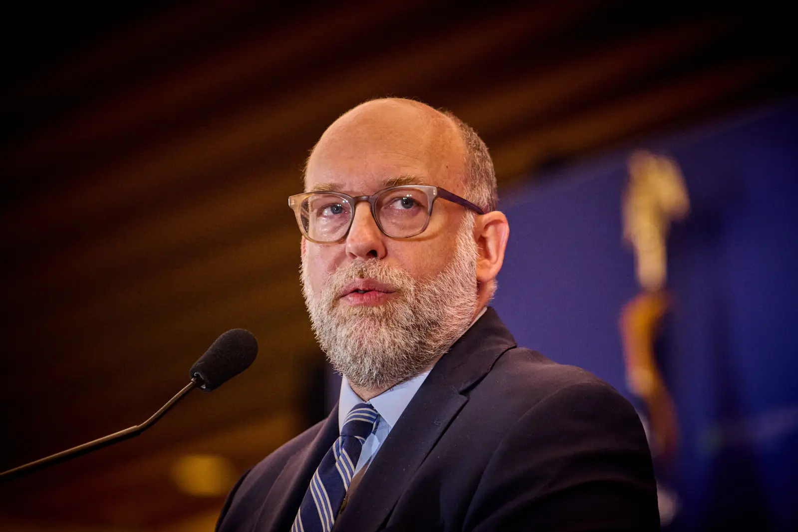Russ Vought, Director of the US Office of Management and Budget (OMB), speaks at the National Conservative Convention in Washington D.C., Sept. 3, 2025