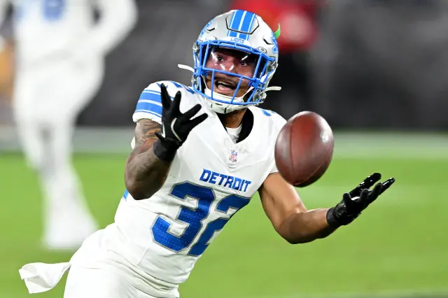 Brian Branch #32 of the Detroit Lions