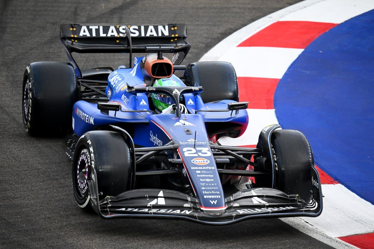 Williams Alex Albon Brake Fire Halts Singapore GP Practice