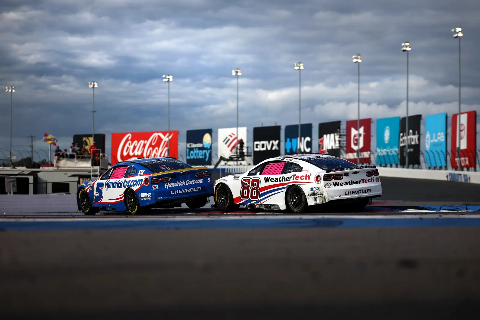 Kyle Larson and Shane van Ginsbergen