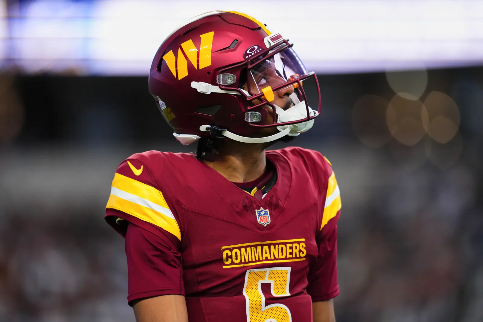 Washington Commanders quarterback Jayden Daniels.