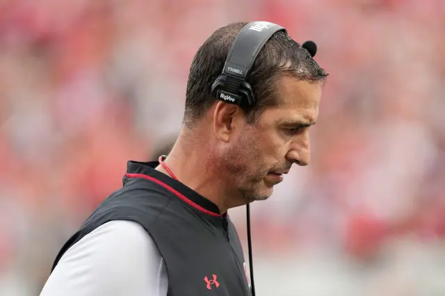 Head coach Luke Fickell of the Wisconsin Badgers