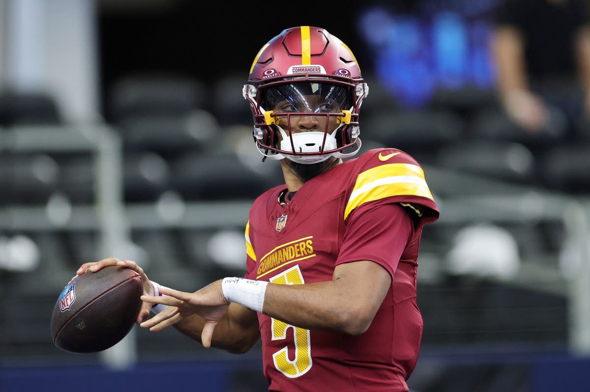 Commanders' QB Jayden Daniels Faces Uncertain Status for Chiefs Game after Hamstring Injury; Team Deals with Multiple Key Injuries