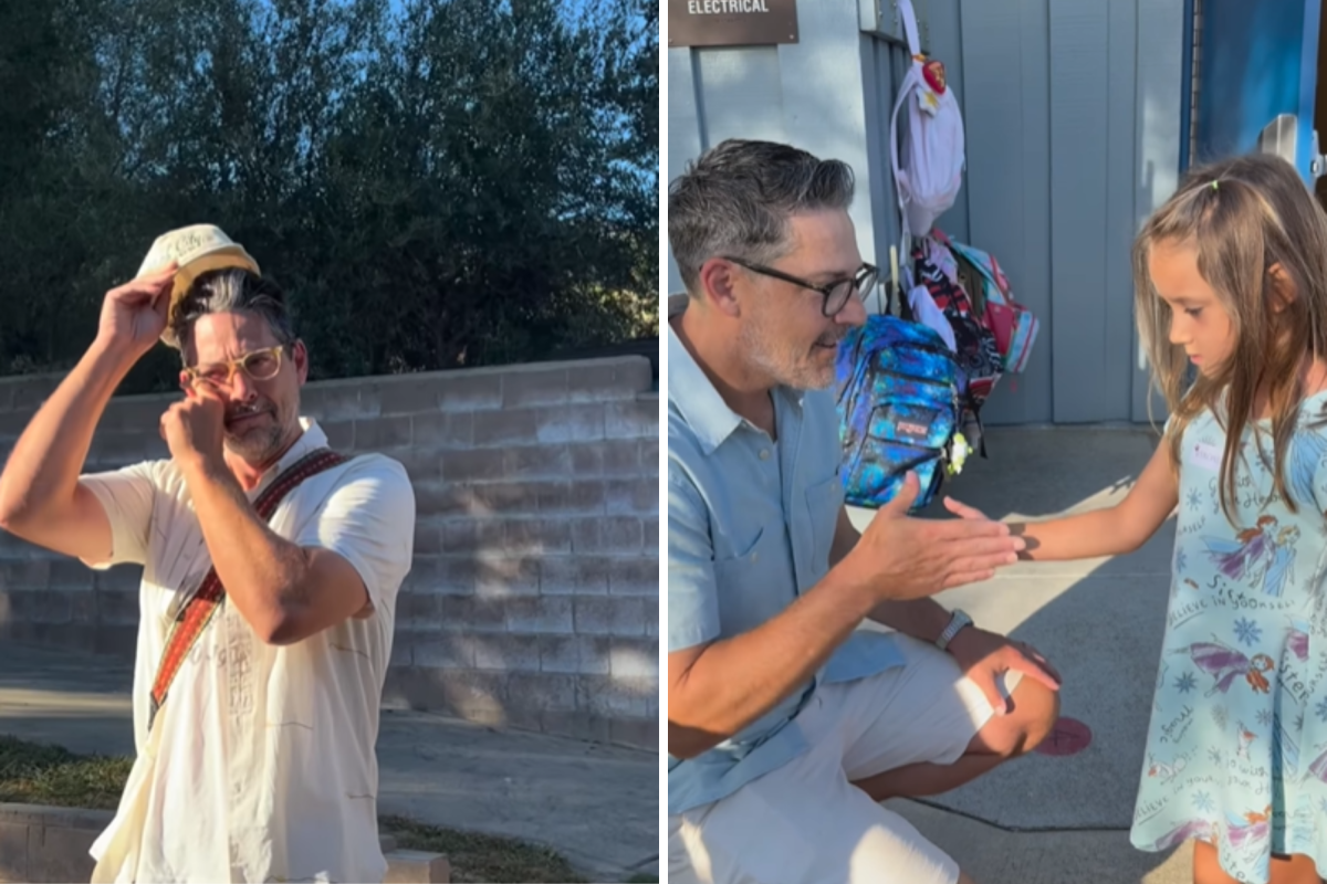 Parents' Ritual To Help Daughter Overcome Tearful Drop Offs Goes Viral