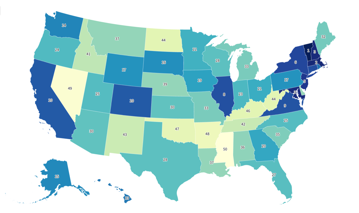 Map Shows States With Highest—and Lowest—Student Loan Payments