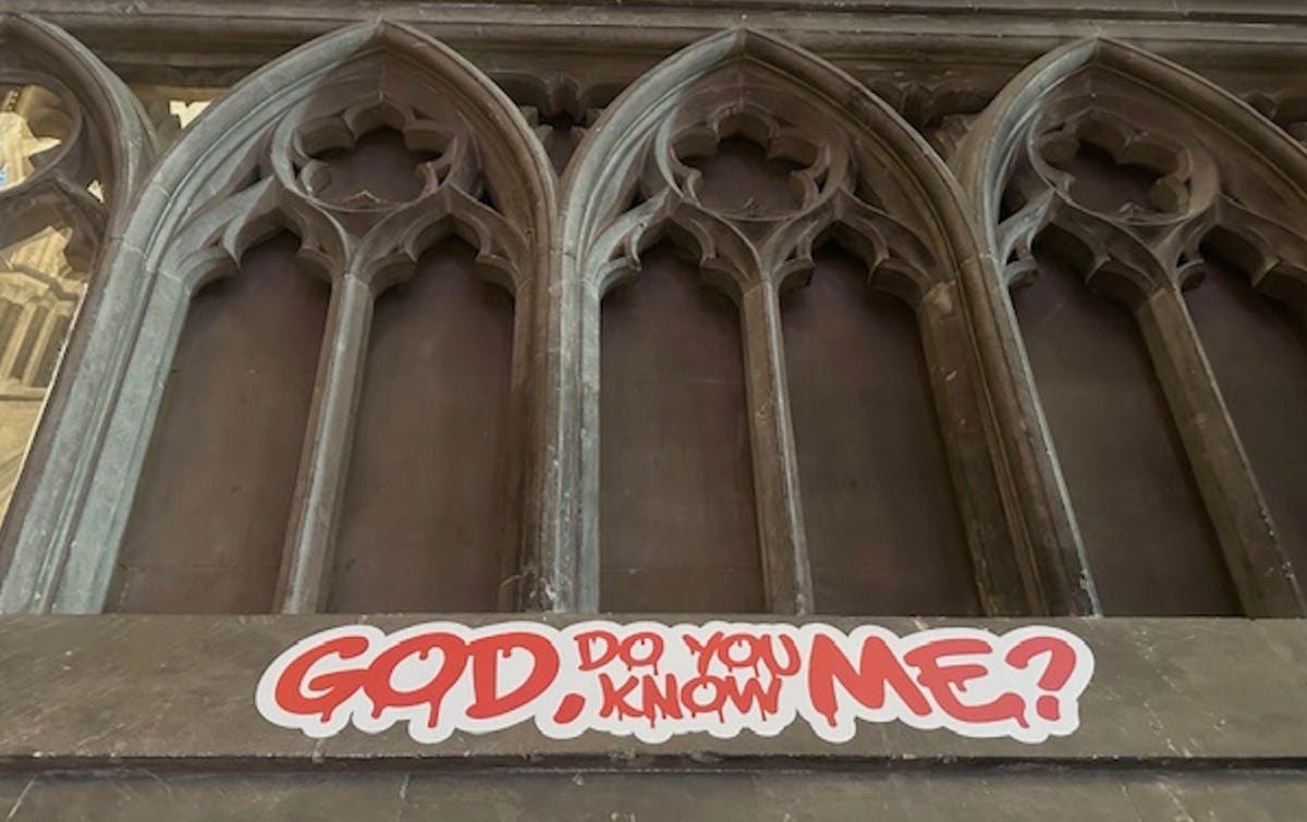 MAGA Anger As Iconic Cathedral Covered In Stickers: 'Great Nations Are Fallen'