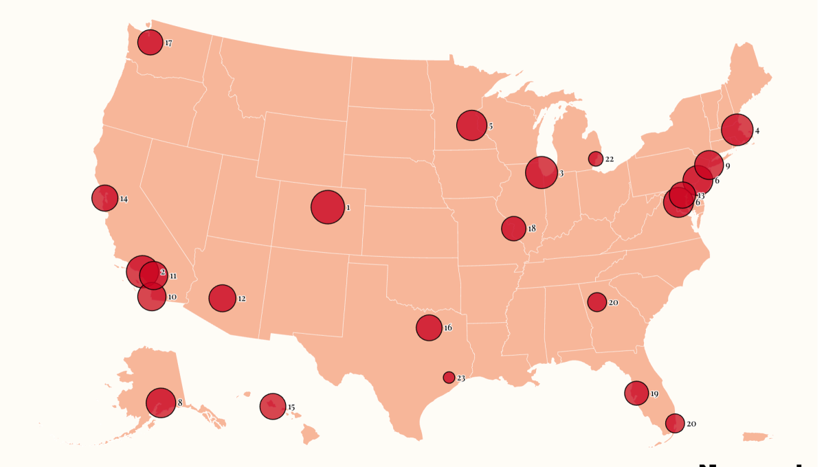Map Reveals Cities Facing Worst Inflation Problems