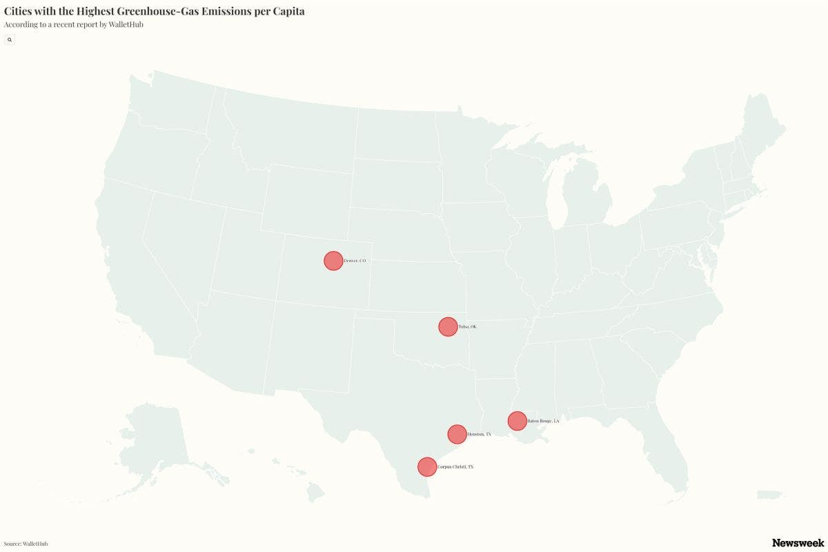 Map Shows Most Polluted Cities Across US