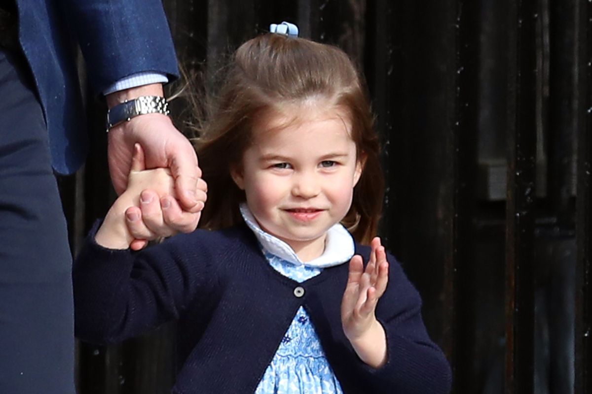 Princess Charlotte's Cute Wave on Visit to Meet Prince Louis Goes Viral
