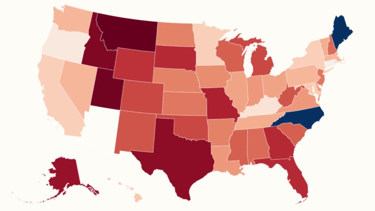 Map Shows States Where Children Are Being Removed From Health Care Plan