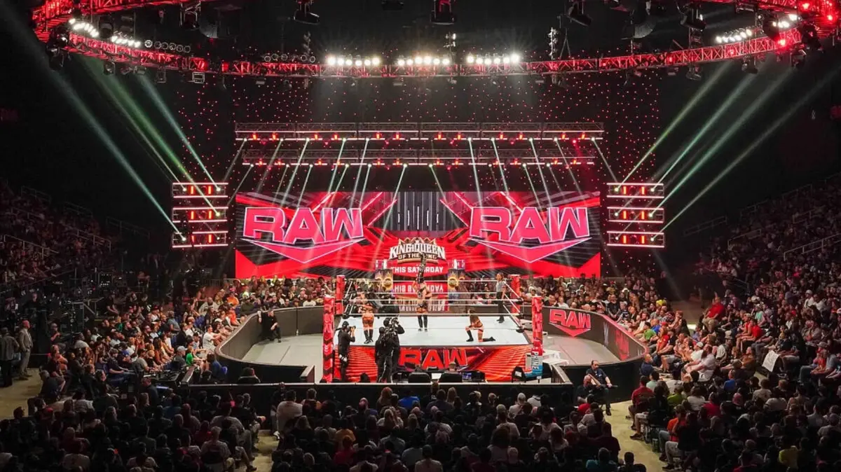 WWE Raw multi-person match