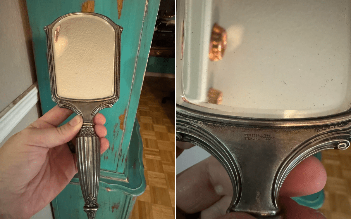 Thrifter Finds 1950s Mirror—2 Words Engraved on the Back Change