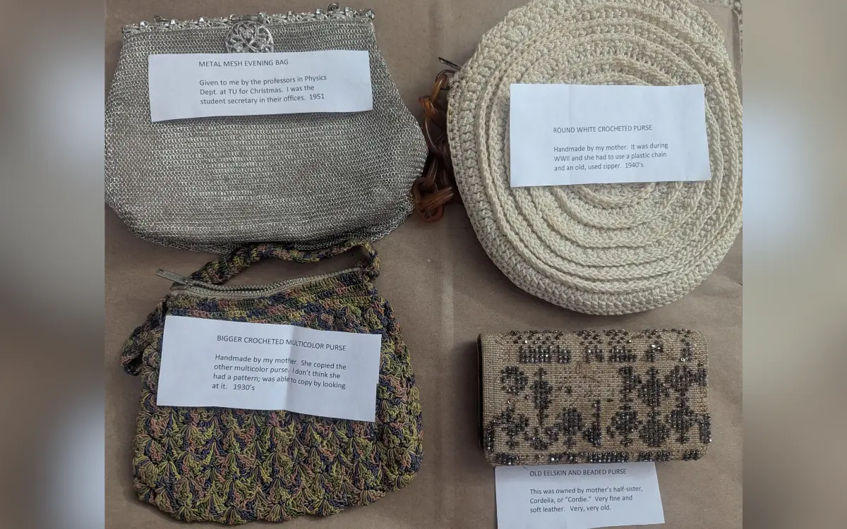 Four purses from a thrift store.