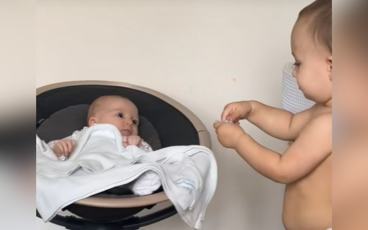 Baby Starts Crying, Mom in Disbelief at What Toddler Does Next