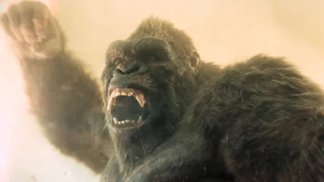 King Kong raises his fist