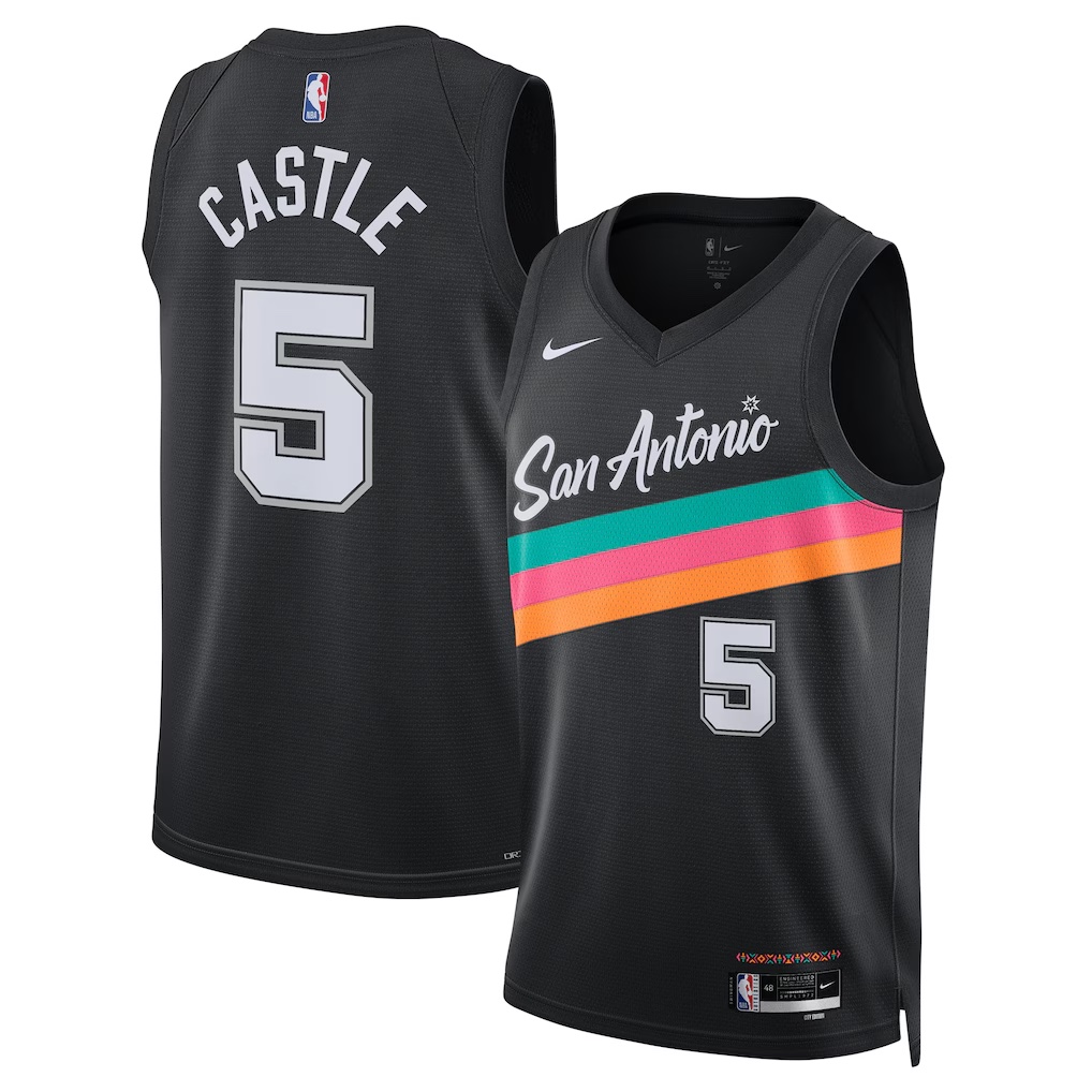 Maillot Victor Wembanyama San Antonio Spurs Fiesta City Edition - NBA, Taille XL (52), Neuf Avec étiquettes
