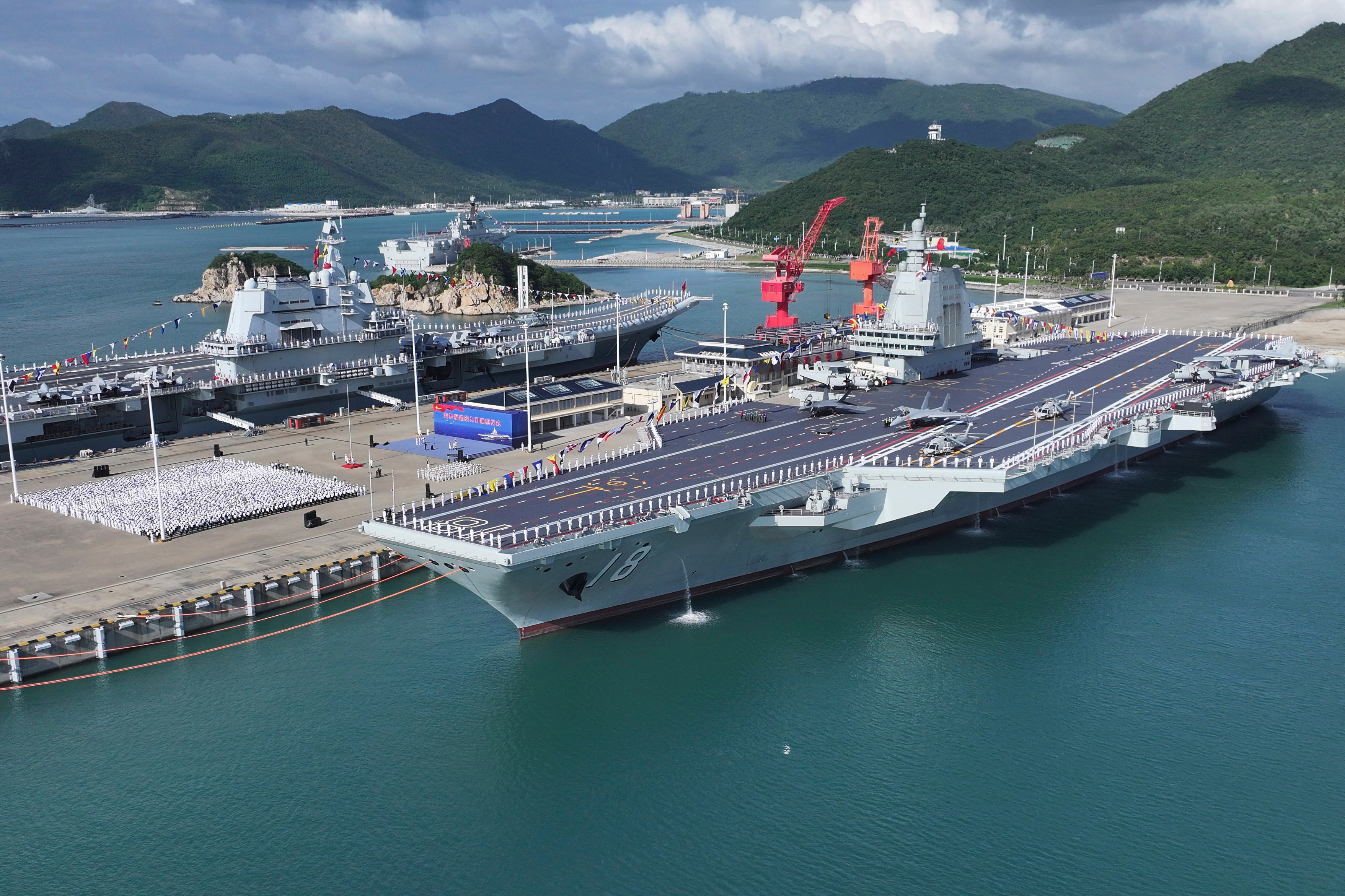 Satellites Find Two Chinese Aircraft Carriers at Home Base