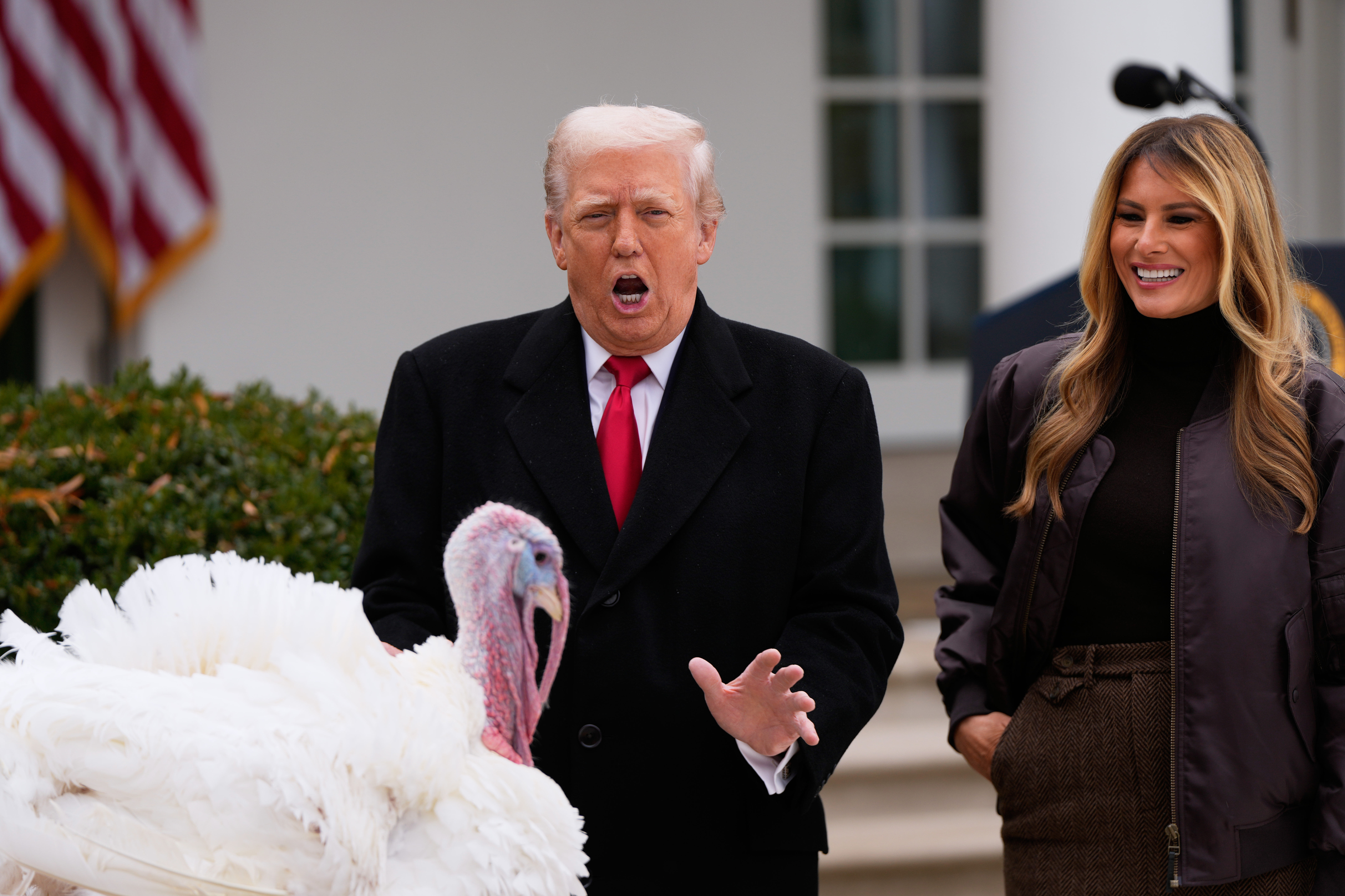 Donald Trump Comments on His Weight During Turkey Pardon