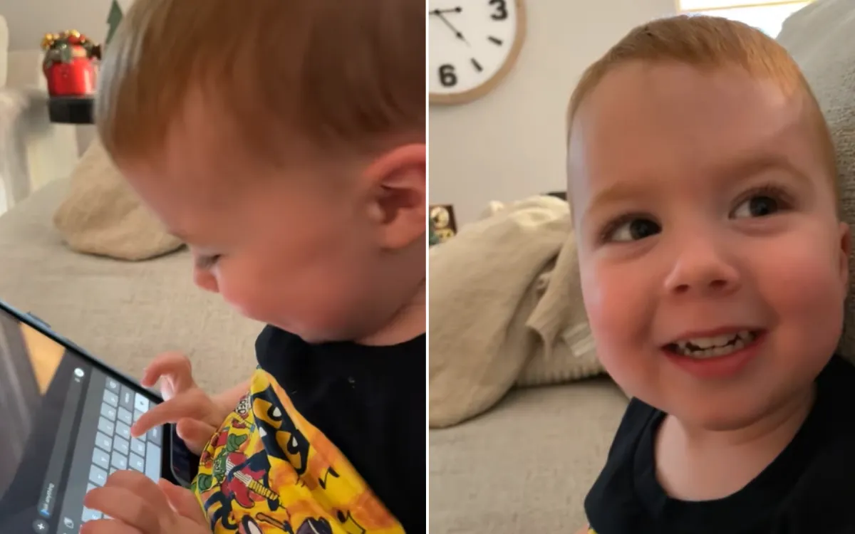 Tyler Pinkerman found his son using the tablet.