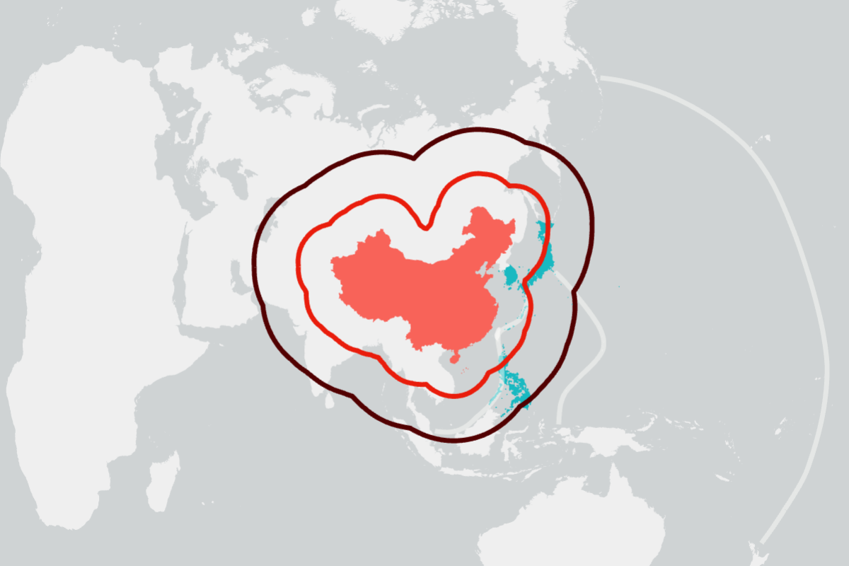 Map Shows US Allies in Range of Chinese Missiles