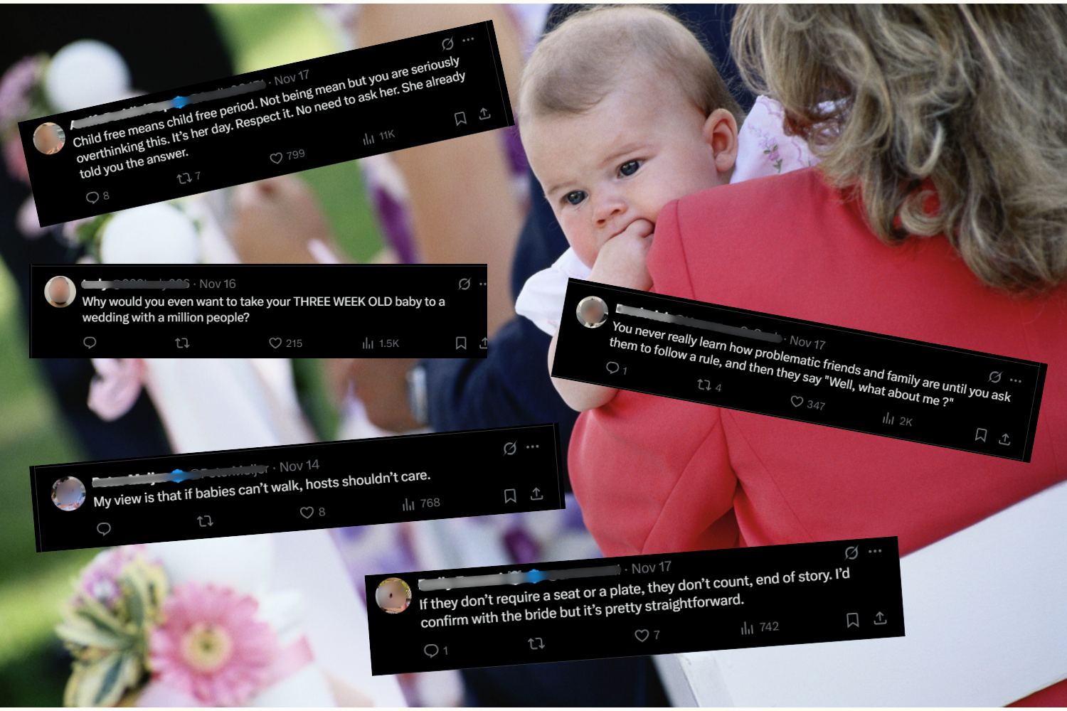 New Mom Going to Child-Free Wedding Has Important Question for Hosts