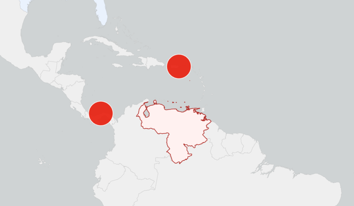 Map Show Where US is Reactivating Military Bases in Caribbean