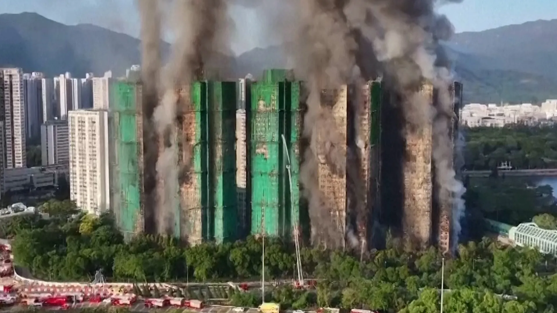 Fire Erupts at Hong Kong High-Rise Residential Buildings