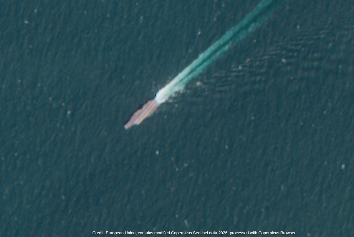 Rare Satellite Photo Shows Two Chinese Aircraft Carriers in