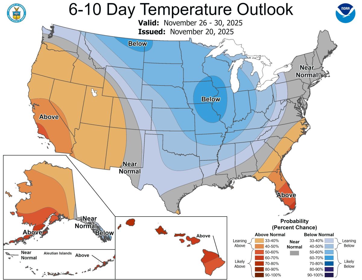 Map Shows States Where Polar Vortex Will Strike Over Thanksgiving ...