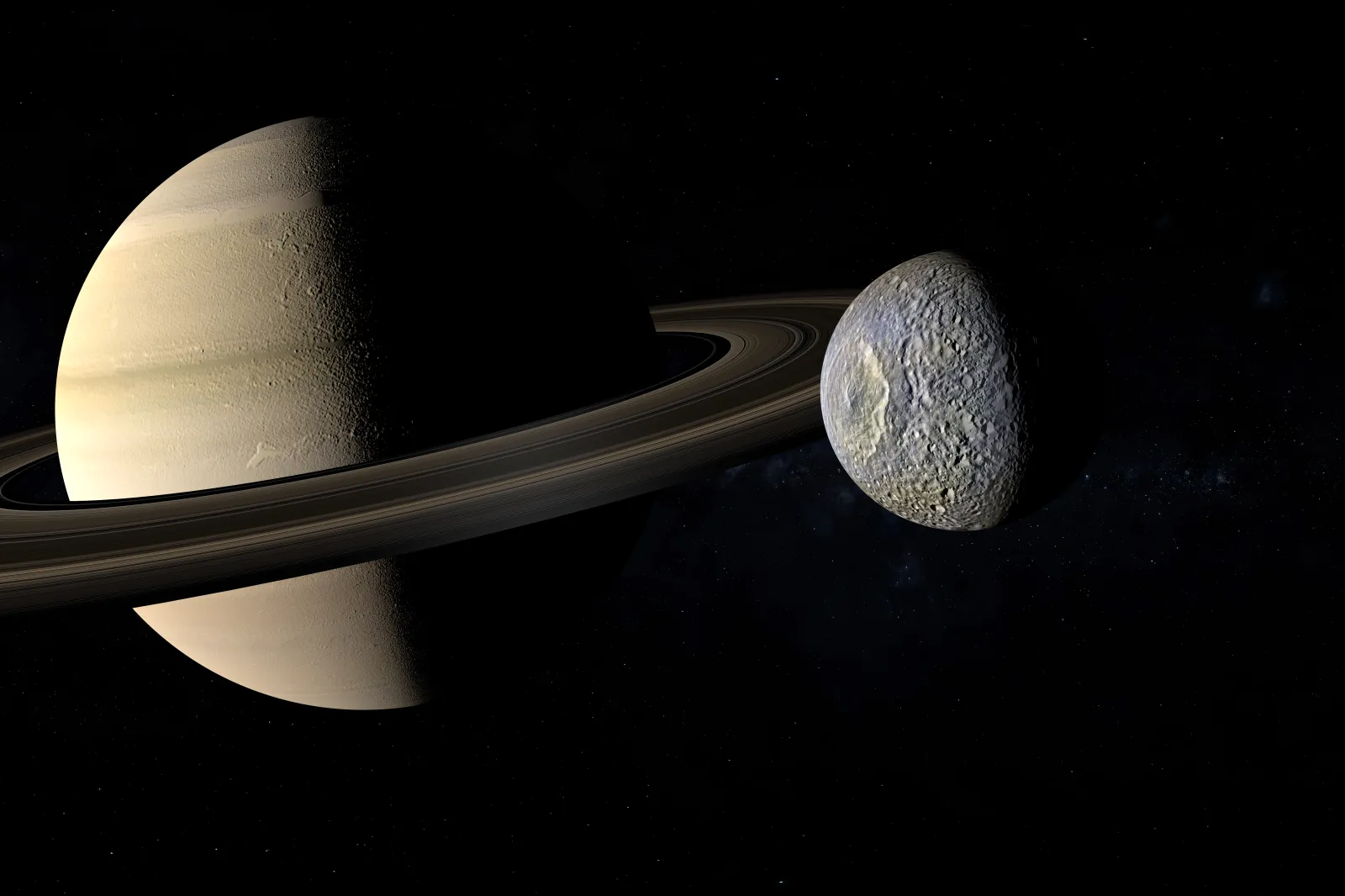 Saturn’s ‘Death Star’ Moon May Have Boiling Ocean Under Icy Shell