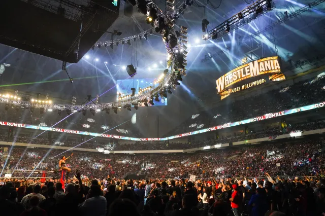 WWE setup for Royal Rumble event