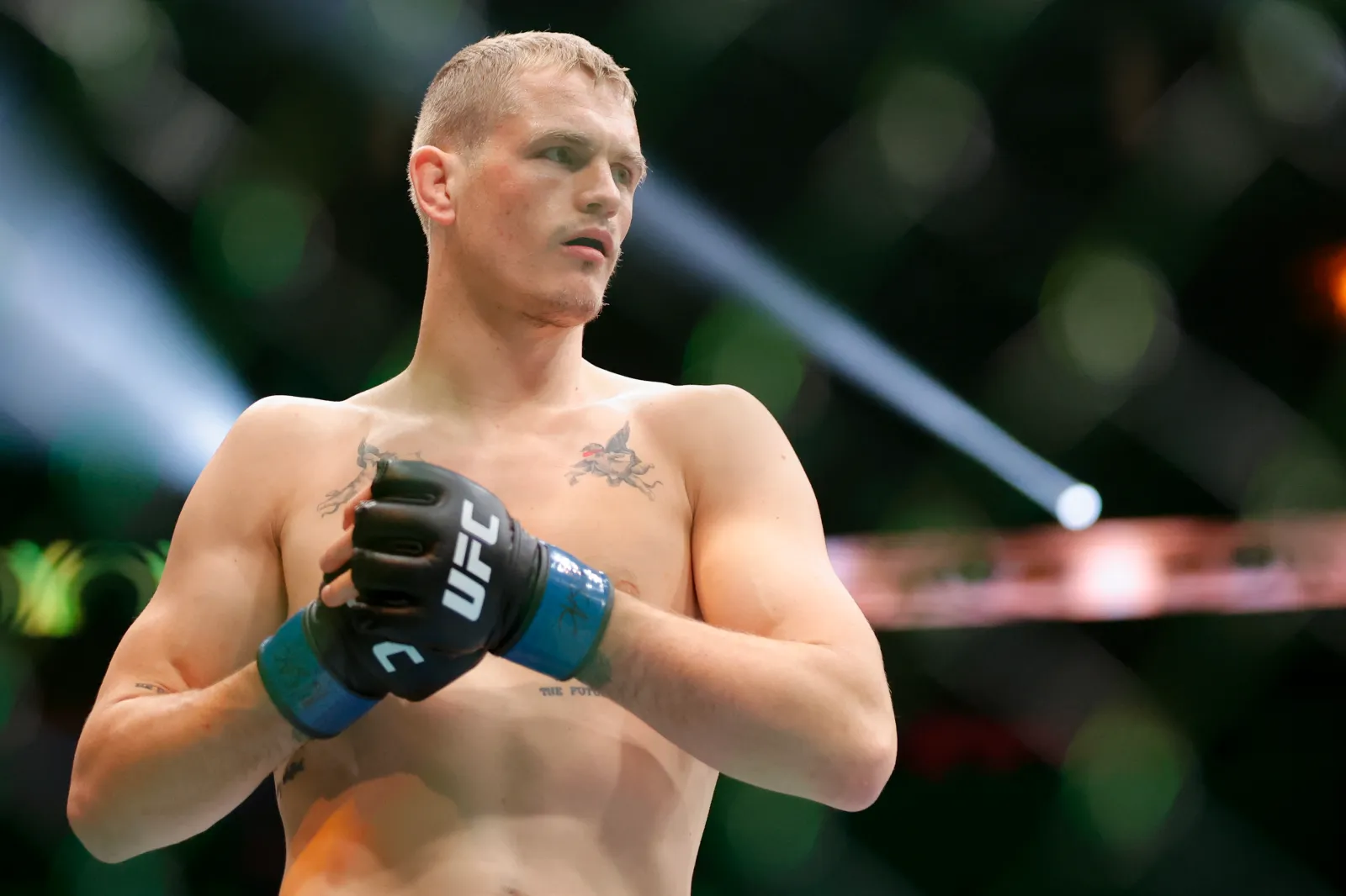 Ian Machado Garry enters the UFC Octagon.