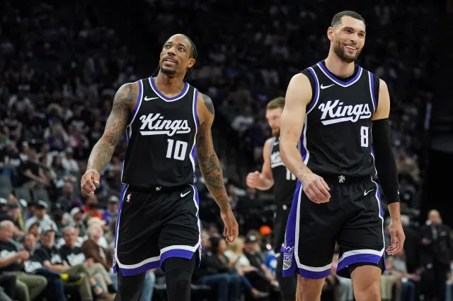 DeMar DeRozan and Zach LaVine of the Kings