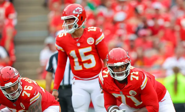 Kansas City Chiefs QB Patrick Mahomes and OT Josh Simmons