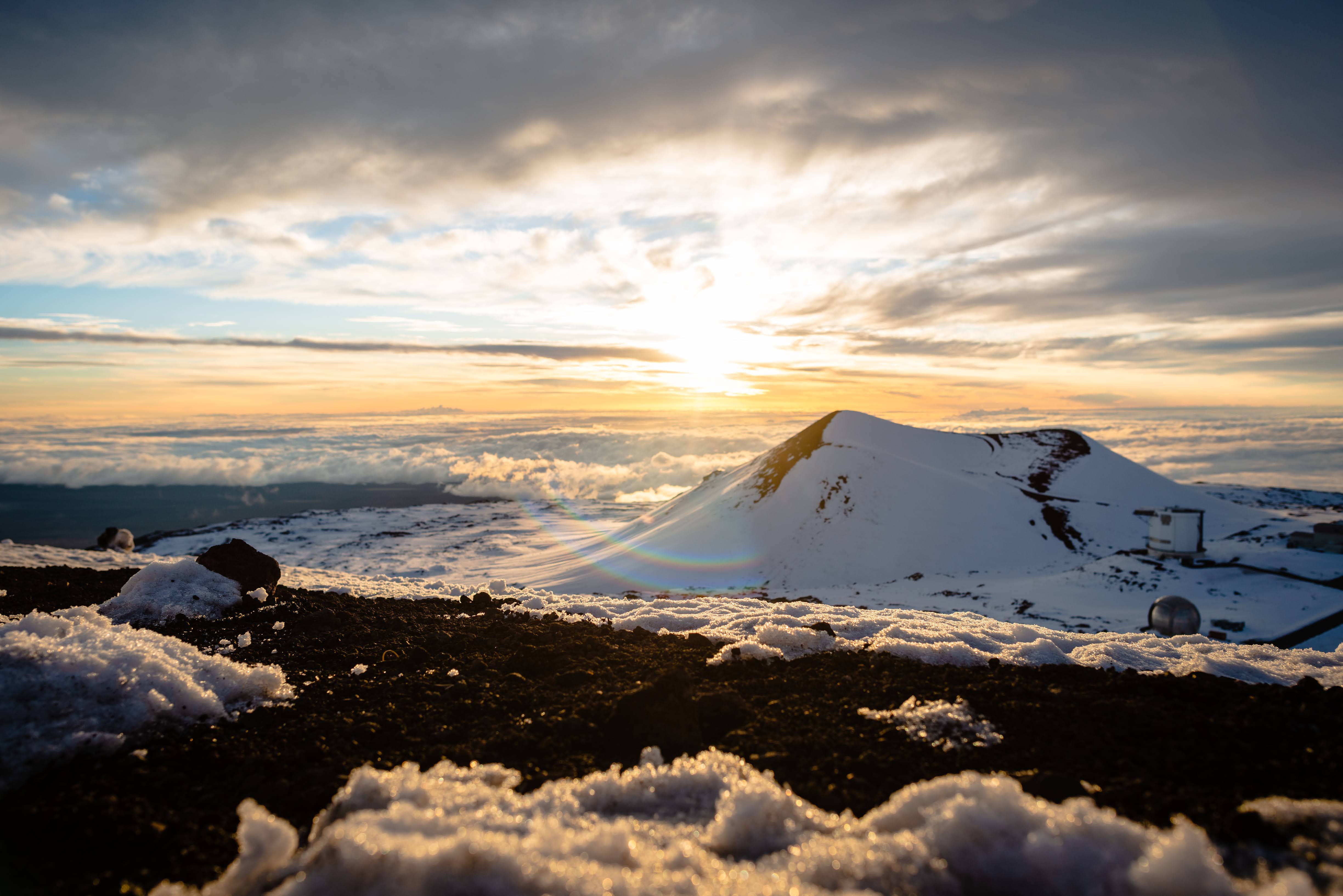 Parts of Hawaii Island Covered in Snow