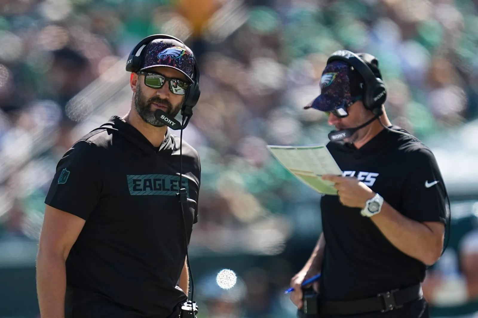 Eagles head coach Nick Sirianni and offensive coordinator Kevin Patullo