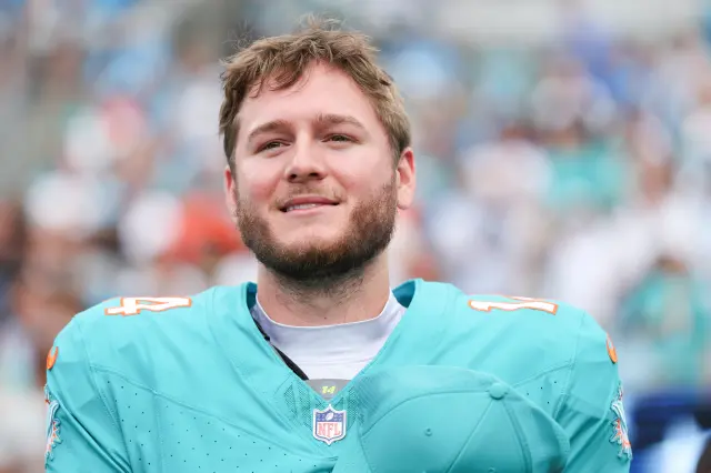 Quinn Ewers #14 of the Miami Dolphins