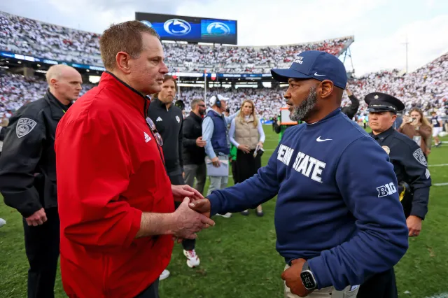 Indiana head coach Curt Cignetti and Penn State interim coach Terry Smith