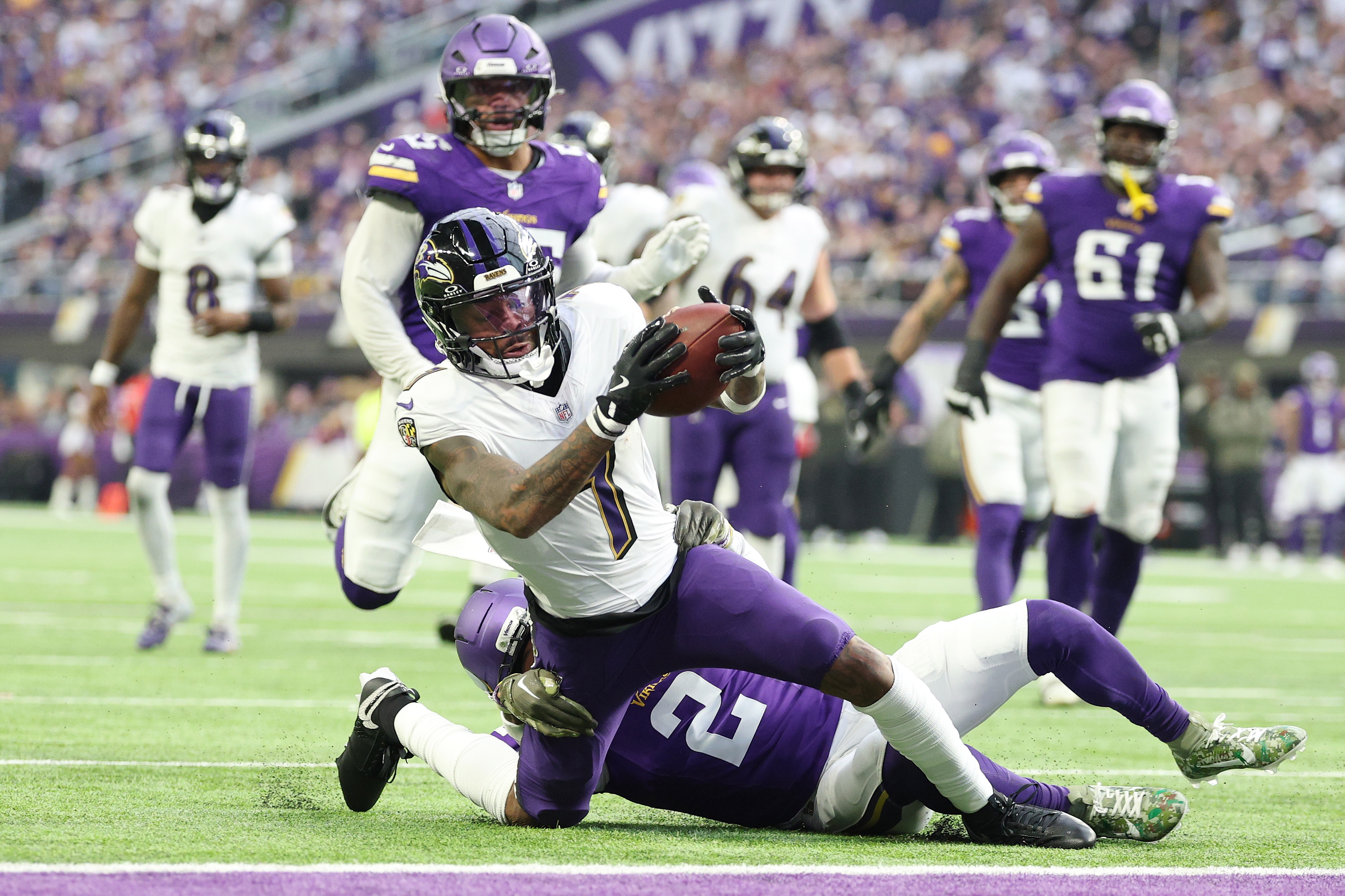 Vikings Player Who Injured Ravens WR Rashod Bateman Punished by NFL