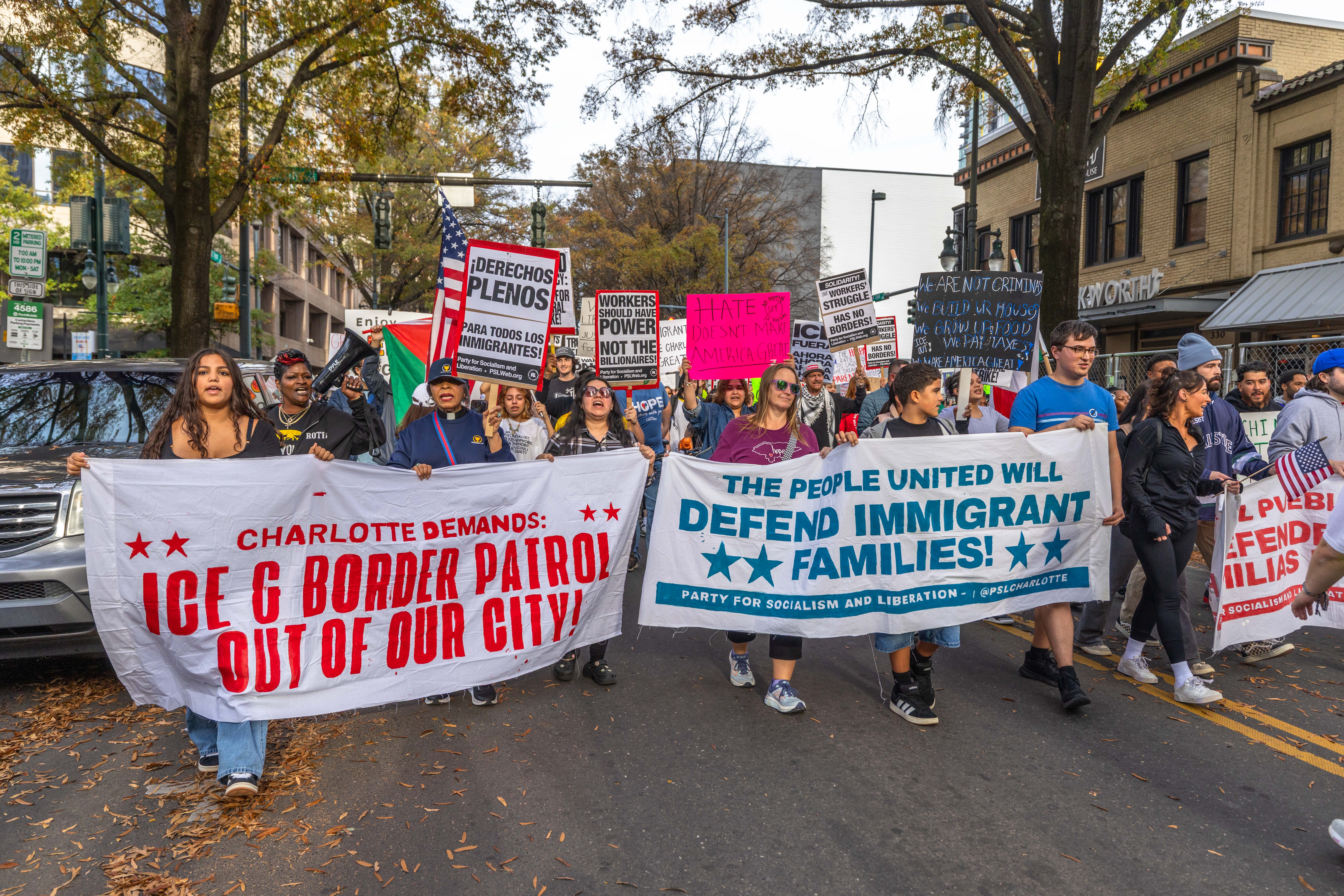 ICE and CBP Strike Charlotte, NC, as Protests Erupt—'Latinos Running'