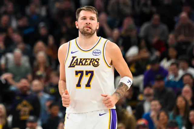 Los Angeles Lakers star Luka Doncic against Utah Jazz